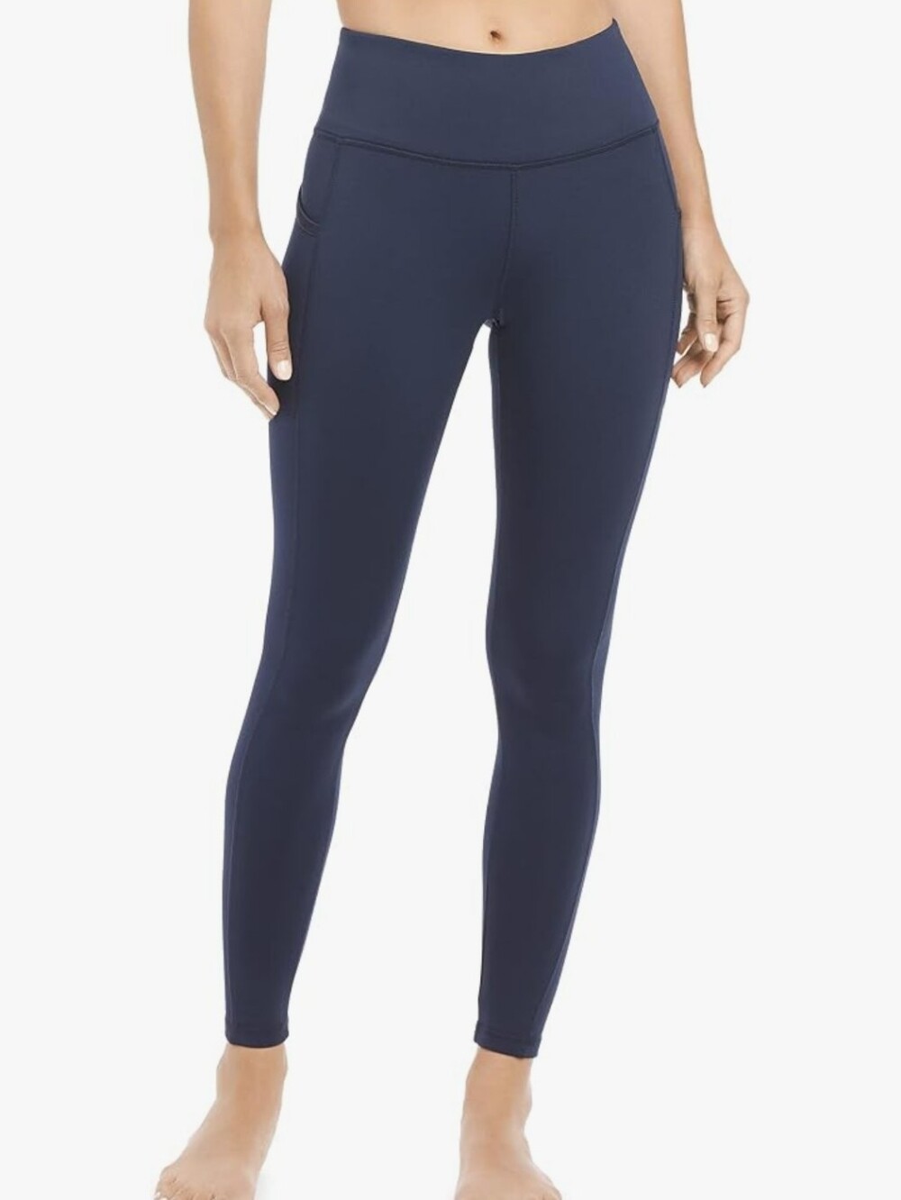 🔥Jockey Navy High-Rise Fleece-Lined Pocket Leggings